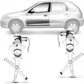 Maquina Vidro Elétrico Com Motor Celta 02 a 16 Prisma 06 a 12 4 Portas Dianteiras